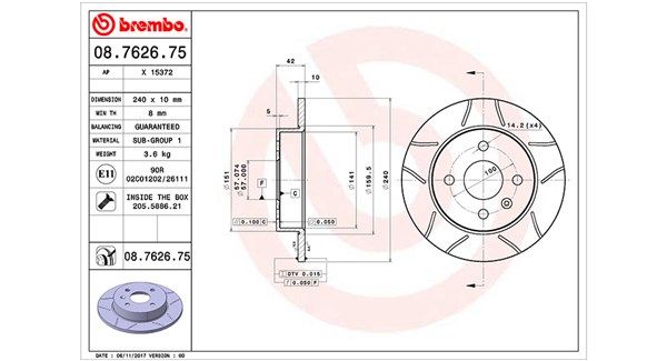 MAGNETI MARELLI Bremžu diski 360406038905